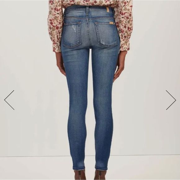 7 For All Mankind 24 The Ankle Skinny Distressed 7FAM Women's Designer Jeans - Picture 3 of 16